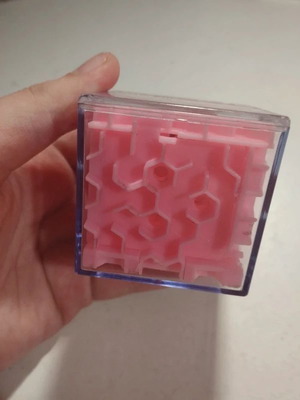 3D Cube Puzzle Labyrinth pink like new