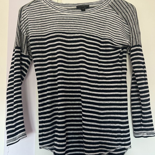 J.CREW striped blouse used, gray and blue, size XS