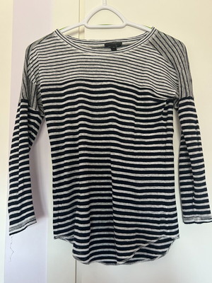 J.CREW striped blouse used, gray and blue, size XS