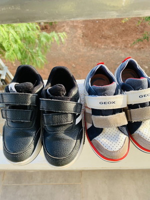 Adidas Tensaur Sport and Geox B Kilwi sneakers size 26 like new