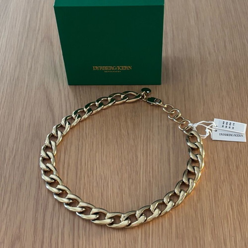 Dyrberg/Kern Jazz SG Gold necklace new, chunky gold chain