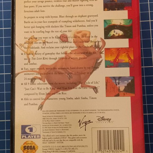 Mega Drive The Lion King game