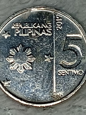 Philippines 5 Sentimos Coin used, 2019