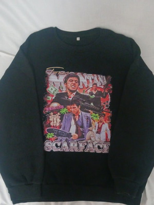 Scarface φούτερ καινούργιο, μαύρο, μέγεθος M