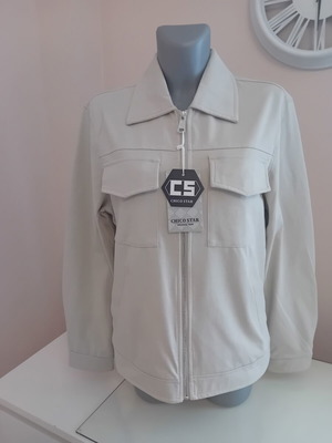 Men's spring jacket, beige and grey