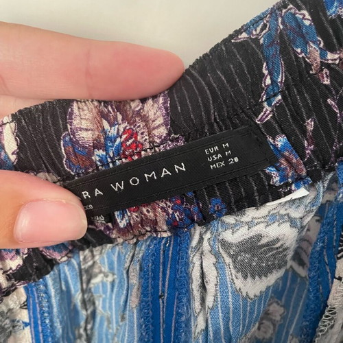 Zara multicolor elastic pants like new, size M, length 112cm