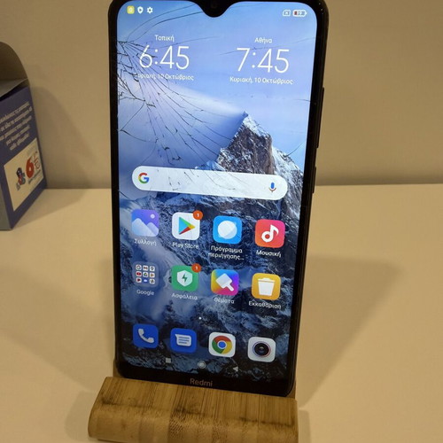 Xiaomi Redmi 8 smartphone used with cracked screen and damages
