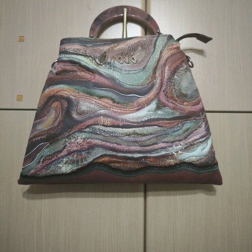 Anekke Shoulder Bag new, colorful with wooden handle