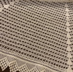 Handmade needlework tablecloth, 1.35 m diameter