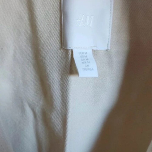 H&M denim vest spring beige like new, size M