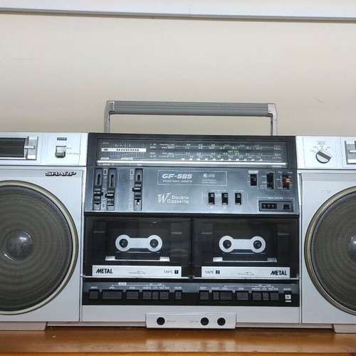 Sharp GF-565 Boombox radio cassette player used, non-functional
