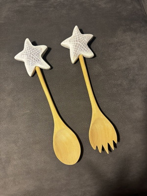 Wooden serving spoons like new