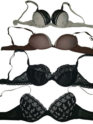 Bras used, pack of 4, size small for 68 cm chest