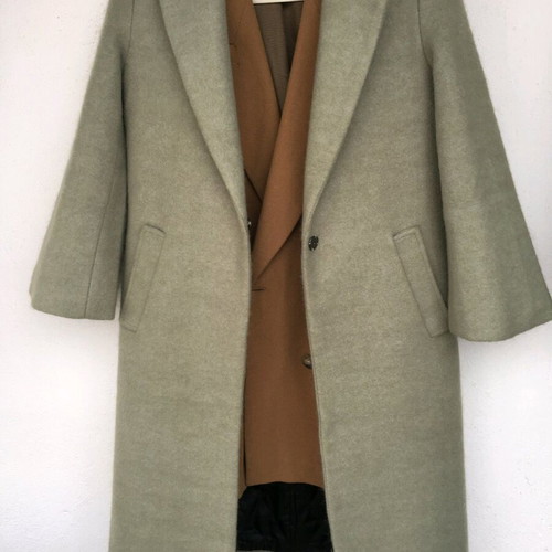 Wool coat Huiglia Cici like new, gray-green, size M