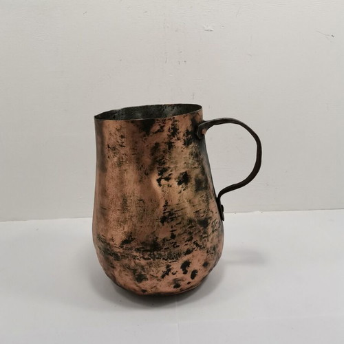 Large copper jug used, circa 1900