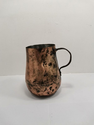 Large copper jug used, circa 1900