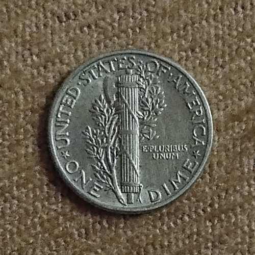 One Mercury Dime 1945 silver coin, America