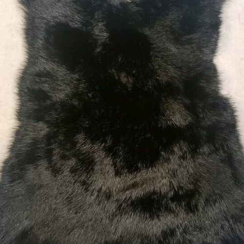 Genuine fur piece new, black, 28x40 cm