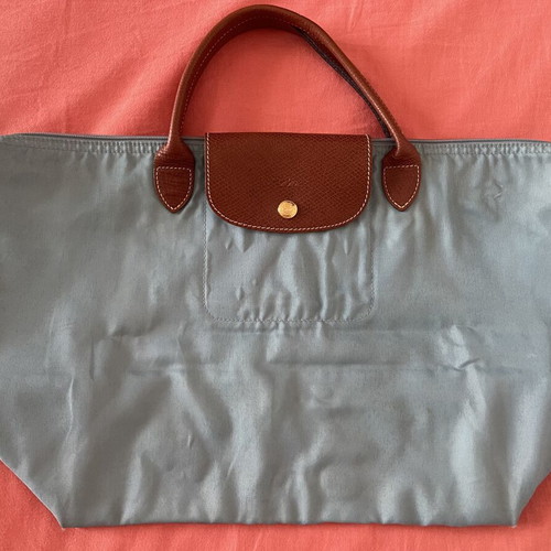 Longchamp Le Pliage Original bag used, turquoise, large size