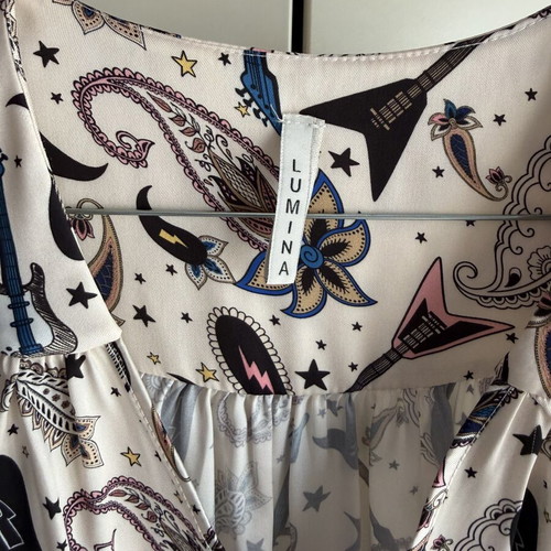 Lumina white dress with belt like new