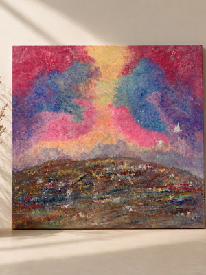 Dreamy Sunset Handmade Painting