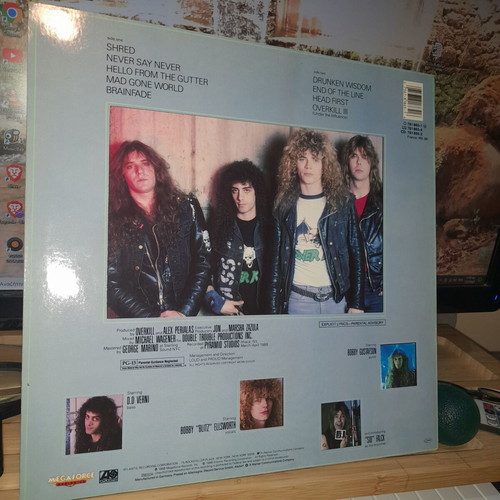 Overkill Under The Influence LP used, metal