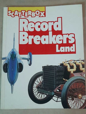 Scatterbox Record Breakers Land μεταχειρισμένο βιβλιαράκι τσέπης με αυτοκίνητα ρεκόρ ταχύτητας