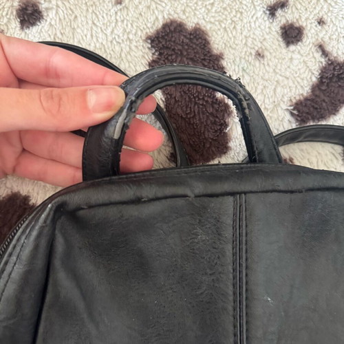 Hunter backpack used, black leatherette