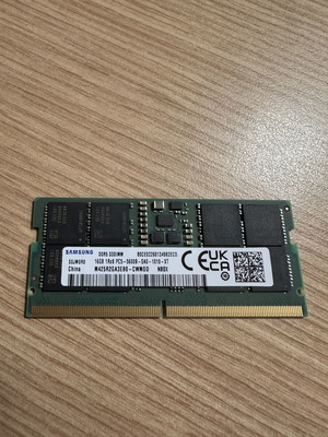 Samsung 16GB DDR5 5600MHz SODIMM лаптоп RAM като нов, 2 броя