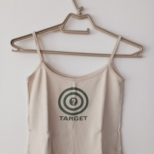 Beige Crop Top with "TARGET" Print like new