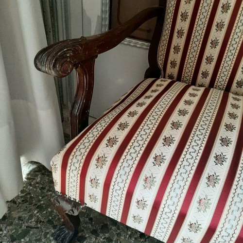 Classic handmade walnut sofa like new