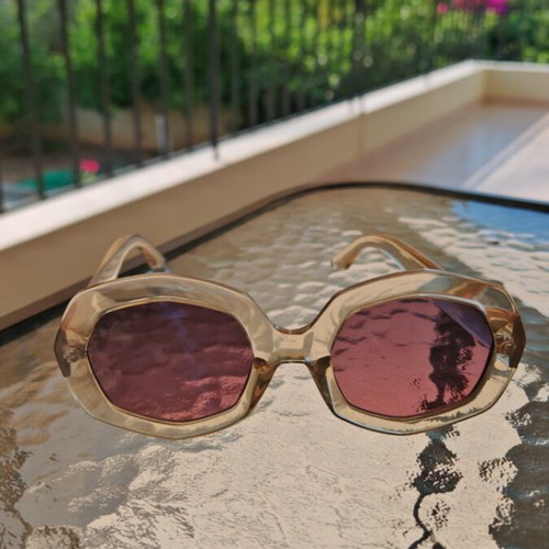 Komono women's sunglasses new, beige with case