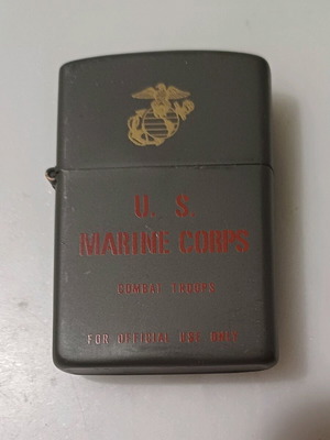 Windproof military-style lighter like new with American special forces logo