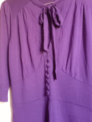 Cotton midi dress like new, purple, comfortable fit