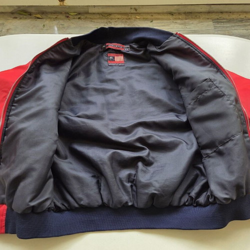 Olympiacos Bomber Flight Jacket used, red, authentic