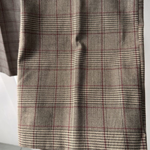 Plaid cropped culottes wide leg trousers, size S