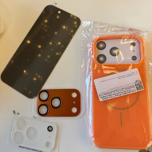 iPhone 17 PRO case with camera protector and tempered glass new