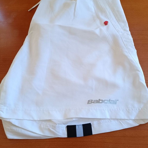 Babolat shorts white, new, size XL