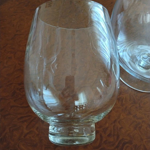 Glass vases and bowls for decoration