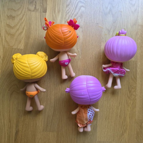 Lalaloopsy Littles dolls used, set of 4