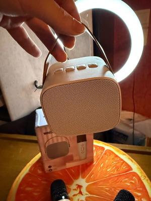 Σετ karaoke με ασύρματο ηχείο και 2 μικρόφωνα σαν καινούργιο