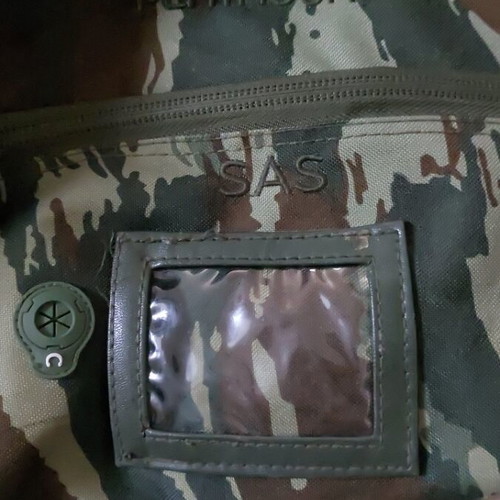 Pentagon camouflage military bag used with wear on 4 bottom corners