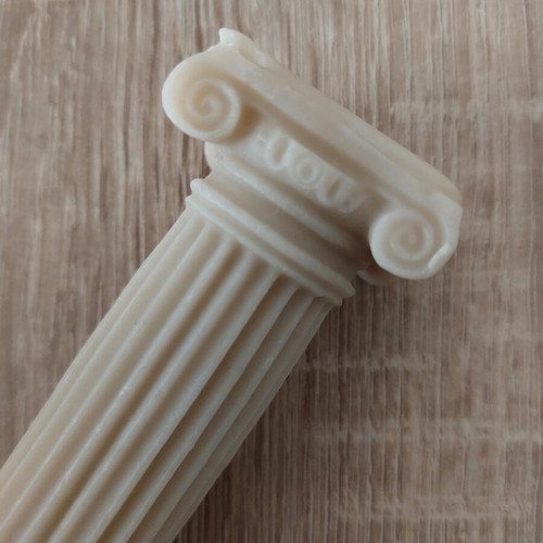 Decorative candle 10 cm Ionic column style new