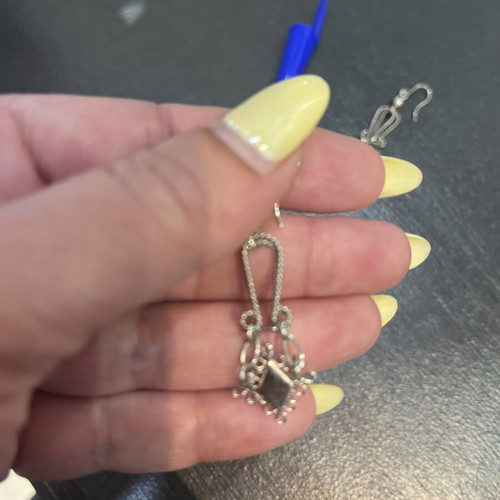 Vintage stainless steel earrings from the 90s like new, silver
