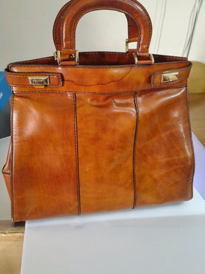 Leather women's large handbag used