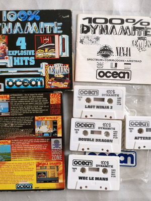 Amstrad CPC 100% Dynamite 4 Explosive Hits συλλογή μεταχειρισμένη κασέτα