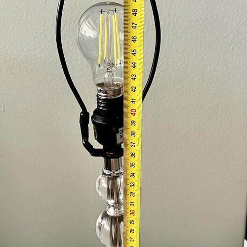 Vintage Lucite Table Lamp, Mid-Century Modern, 56 cm
