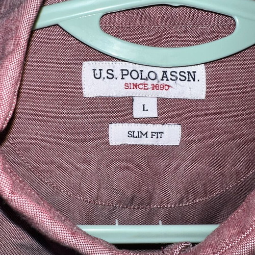 U. S. Polo Assn. shirt red slim fit size L like new
