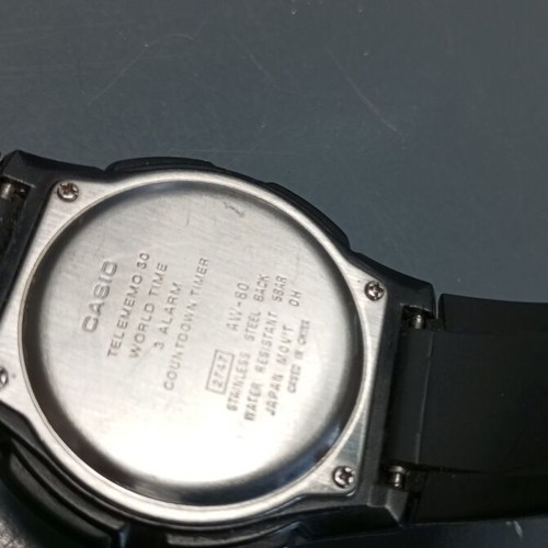 Casio AW-80 men's wristwatch used with broken strap