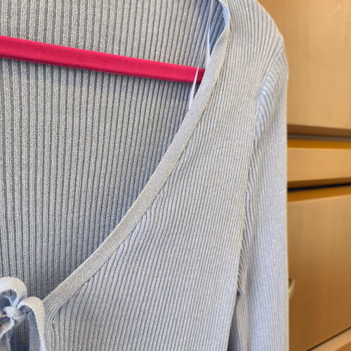 Stradivarius cardigan new, blue with glitter, size XS